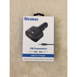 Just Wireless FM Transmitter (3.5mm) & 2.4A/12W car Charger